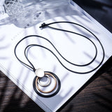 Circles Statement  Long necklace