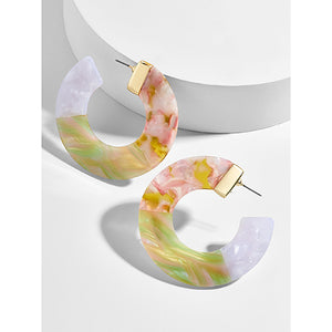 Multicolor Statement Earrings Acrylic