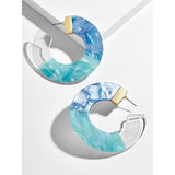 Multicolor Statement Earrings Acrylic