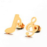 Cute Musical Note Stud Earrings