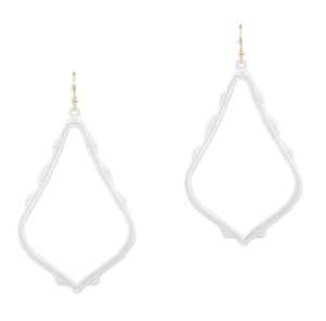 Water Drop Hollow Out Frame Alloy Metal earrings