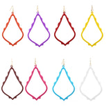 Water Drop Hollow Out Frame Alloy Metal earrings