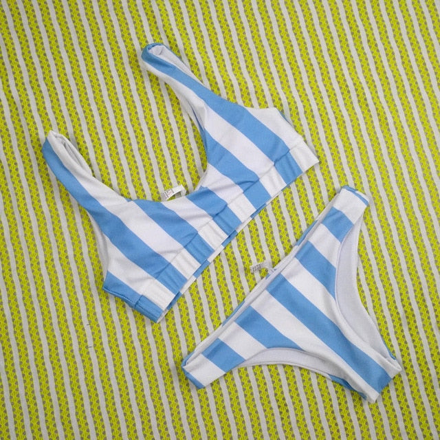 Striped Bikini Set