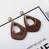 Wooden Hollow Earrings