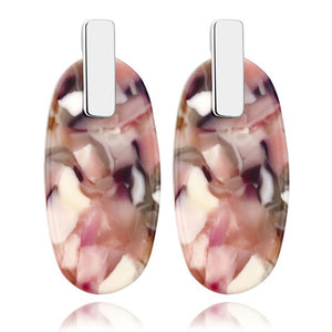 Multi-Color Big Hook Acrylic Earrings