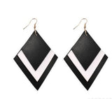 three layer Leather Earrings