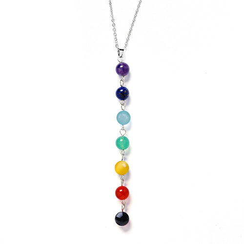 7 Chakra Gem Stone Beads Pendant