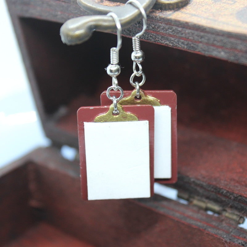 925 Silver Hypoallergenic Funny Cute Plywood Earring. Perfect for teachers or students of people that lOVE SILLY STUFF :)