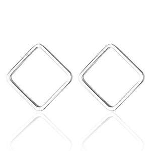 925 Sterling Silver Stud Earrings  3 shapes