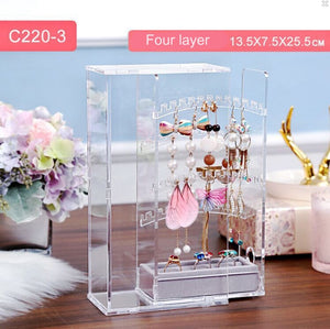 ANFEI New Transparent Crystal Jewelry Plastic storage &amp; Display Stand