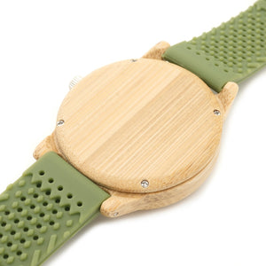 BOBO BIRD Silicone Strap Bamboo Watches