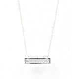 Bar Style Square Geometric Resin Druzy Necklace