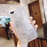 Transparent Flowing Gold Foil Liquid Phone Case For iphone