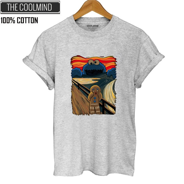COOLMIND 100% cotton T shirt casual