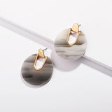 Resin Acrylic Round Dangle Earrings