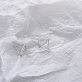 Minimalist 3d Triangle Hollow Polygon Earrings