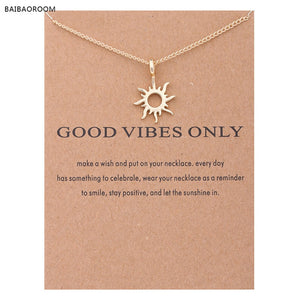 Good Vibes Only Sun Necklace