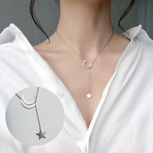 Tiny Dainty Necklaces Multilayer Moon Star ect.