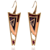 bronze Bohemian Long Geometric Earrings