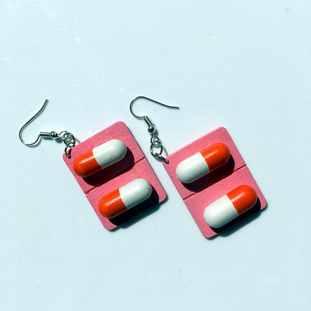 funny lovely pills Dangle Earrings