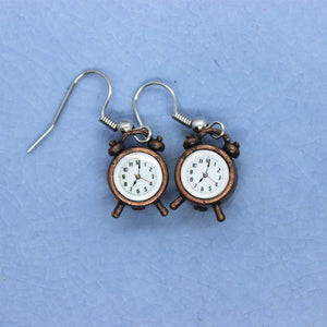 Funny Mini Alarm Clock  Earrings