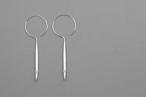 INATURE 925 Sterling Silver Minimalist Punk Circular Earrings