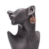 Copper Round Drop Earrings