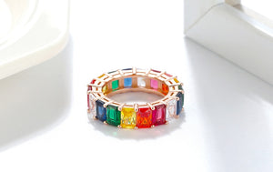 ORSA JEWELS Rainbow Colorful Rings Eternity