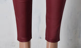 Vegan wine colored Leather Pants