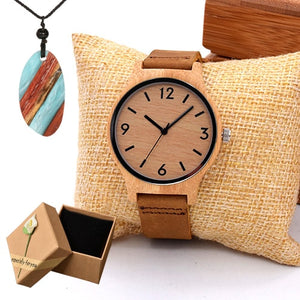 Wooden Watches for Women 16mm Leather Watchband