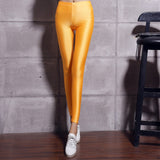 Solid Color Shiny Leggings