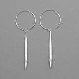 INATURE 925 Sterling Silver Minimalist Punk Circular Earrings