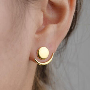 Jisensp Trendy Crescent Moon Phase Earrings
