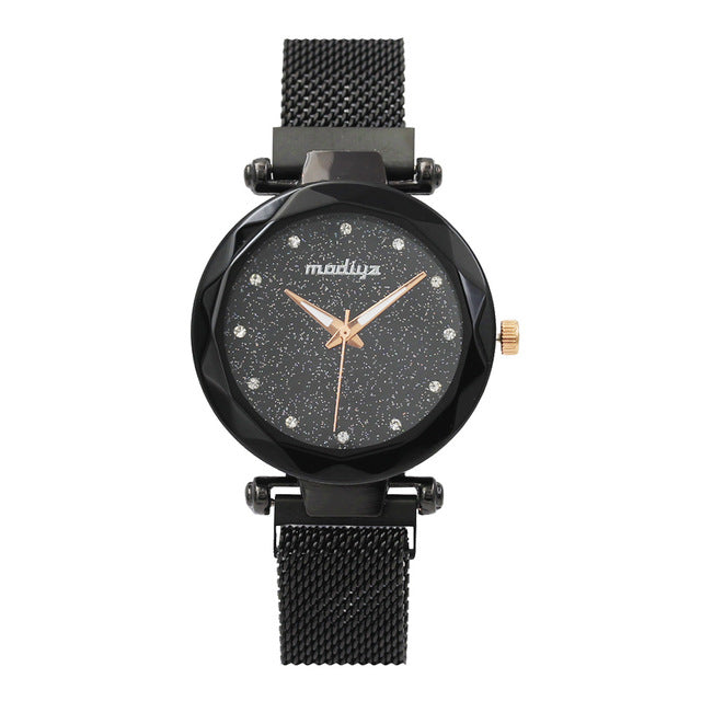 Rose Gold  Starry Sky Magnetic Watch