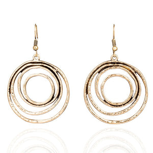 Multi swirl spiral circles rounds earring