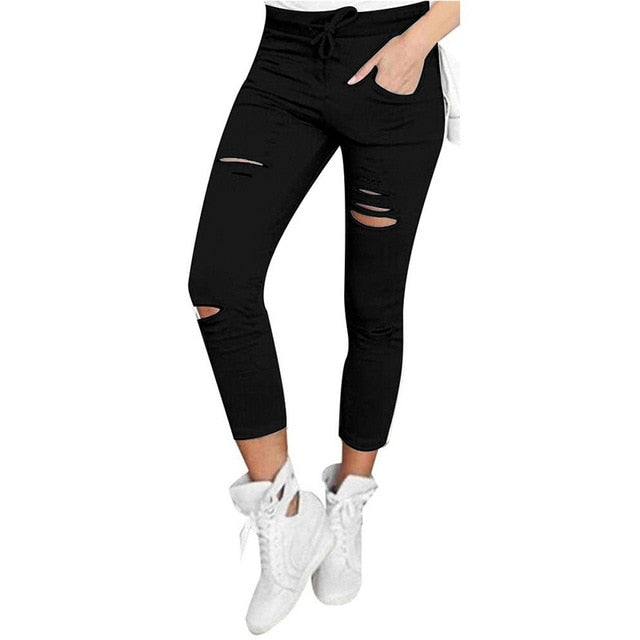 Naiveroo Skinny Pants Stretch Ripped Jeans Size to 4XL available!