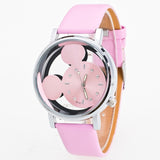 Quartz Leather Mickey Mouse watch