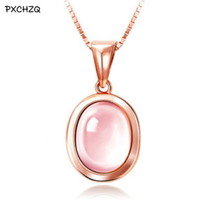 Retro pink crystal necklace