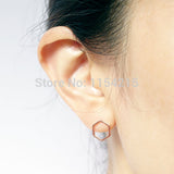 Creative Geometric Hexagon Hive Stud Earrings