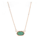 Oval Druzy Necklaces &amp; earrings