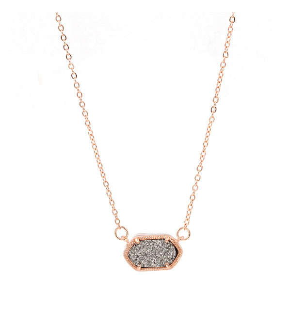 Oval Druzy Necklaces &amp; earrings