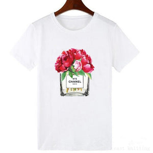 summer bloom White T-shirt