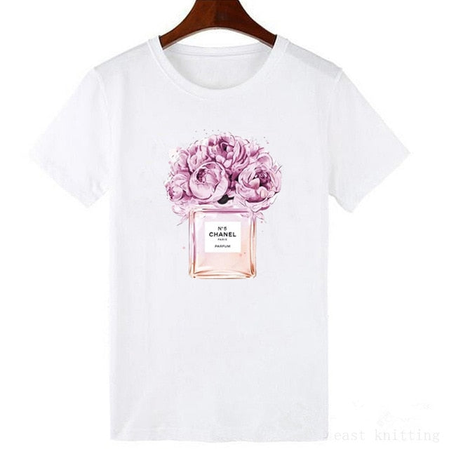 summer bloom White T-shirt