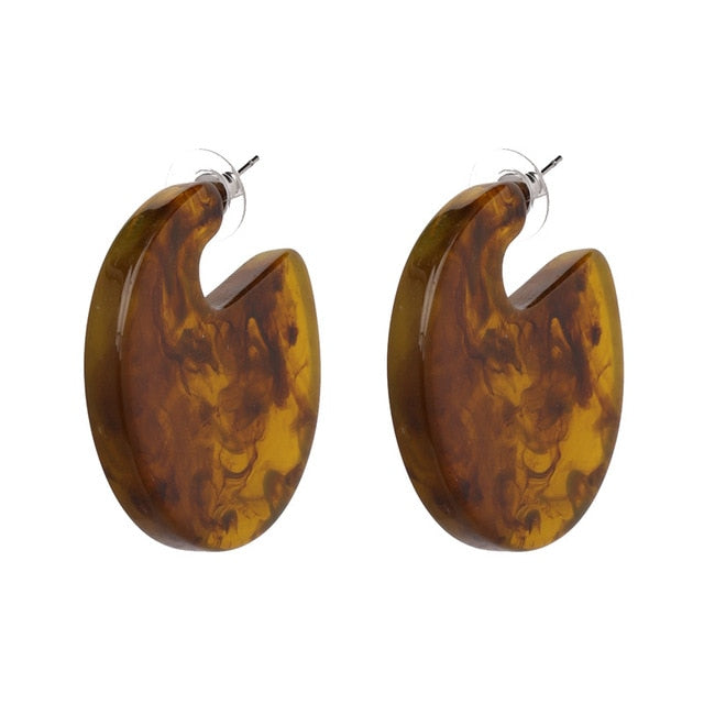 Marble Acrylic Stud Earrings