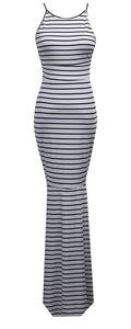 Summer Boho Striped Long Maxi dress