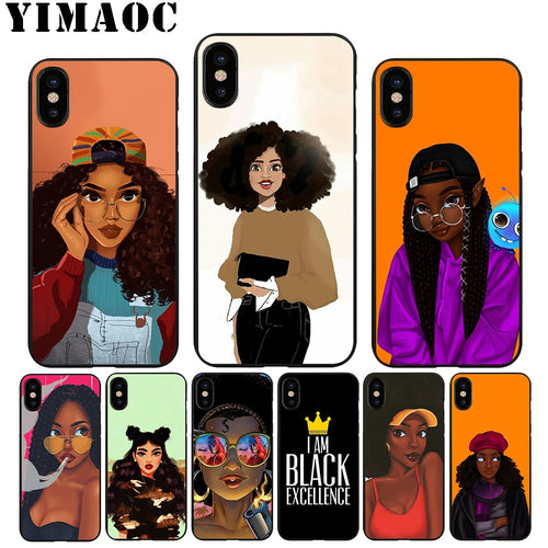 Melanin Poppin Soft  Silicone Case for iPhone