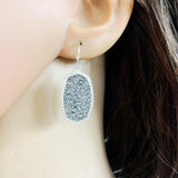 Simulated Druzy Stone Drop Earrings