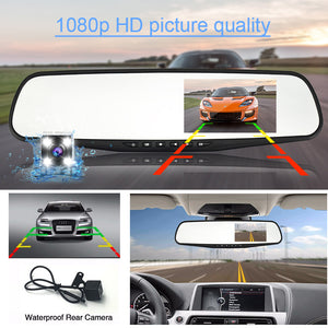 STAY SAFE rear view mirror auto dash cam