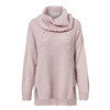 Simplee Beading Loose split casual knitted pullover
