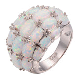White Fire Opal 925 sterling silver Ring